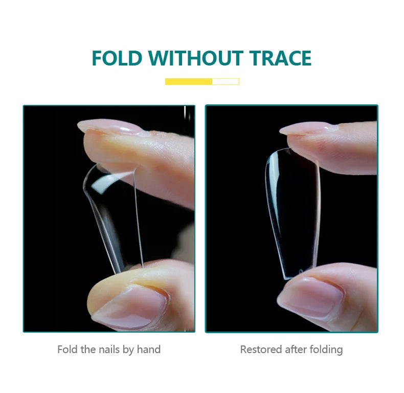 NAILPOP 120pcs False Nails Acrylic Press on Nails Coffin Artificial Nails Clear Fake Nail Tips for Extension Manicure Tool
