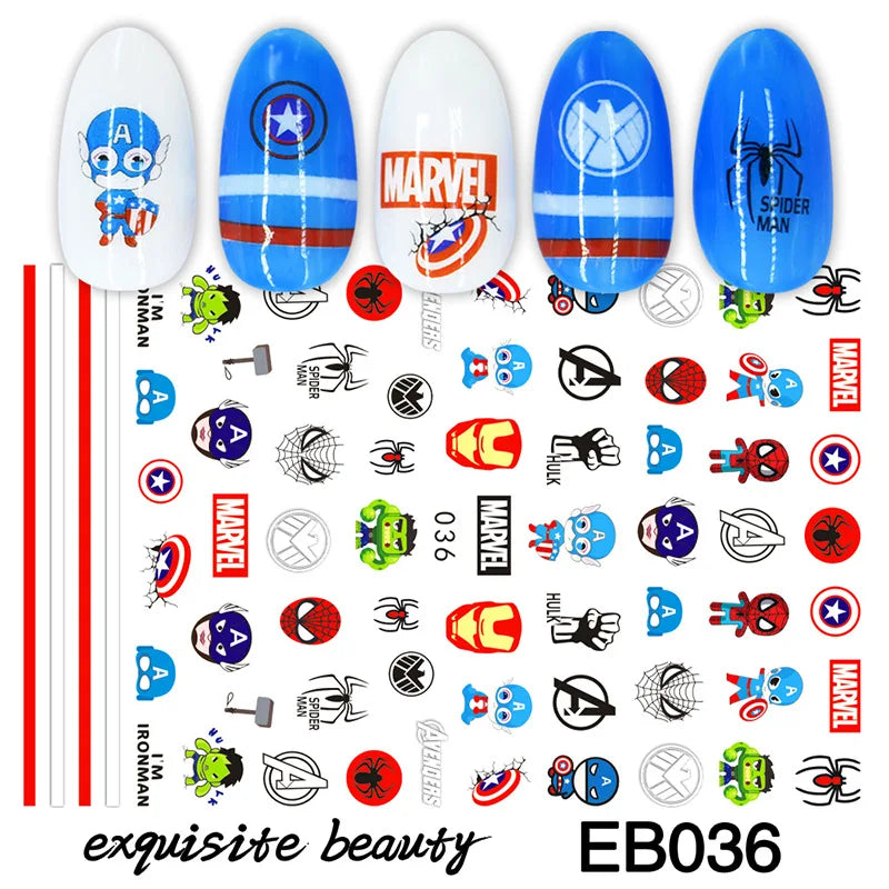 1Pcs 3D Disney Cartoon Mary Cat Nail Sticker Press On Nails Nail Supplies Mickey Mickey Stickers The Lion King Sliders For Nails