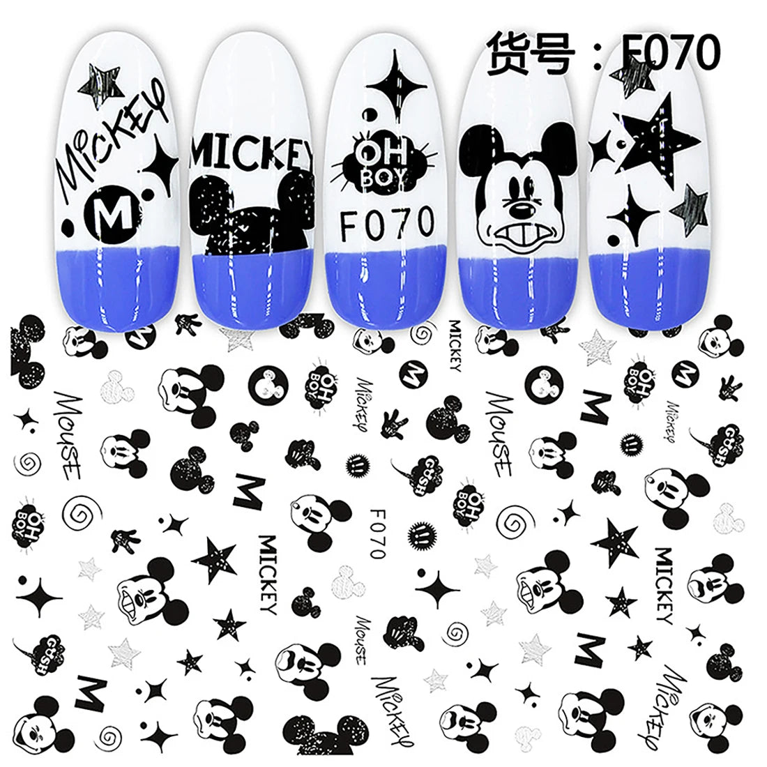 1Pcs 3D Disney Cartoon Mary Cat Nail Sticker Press On Nails Nail Supplies Mickey Mickey Stickers The Lion King Sliders For Nails