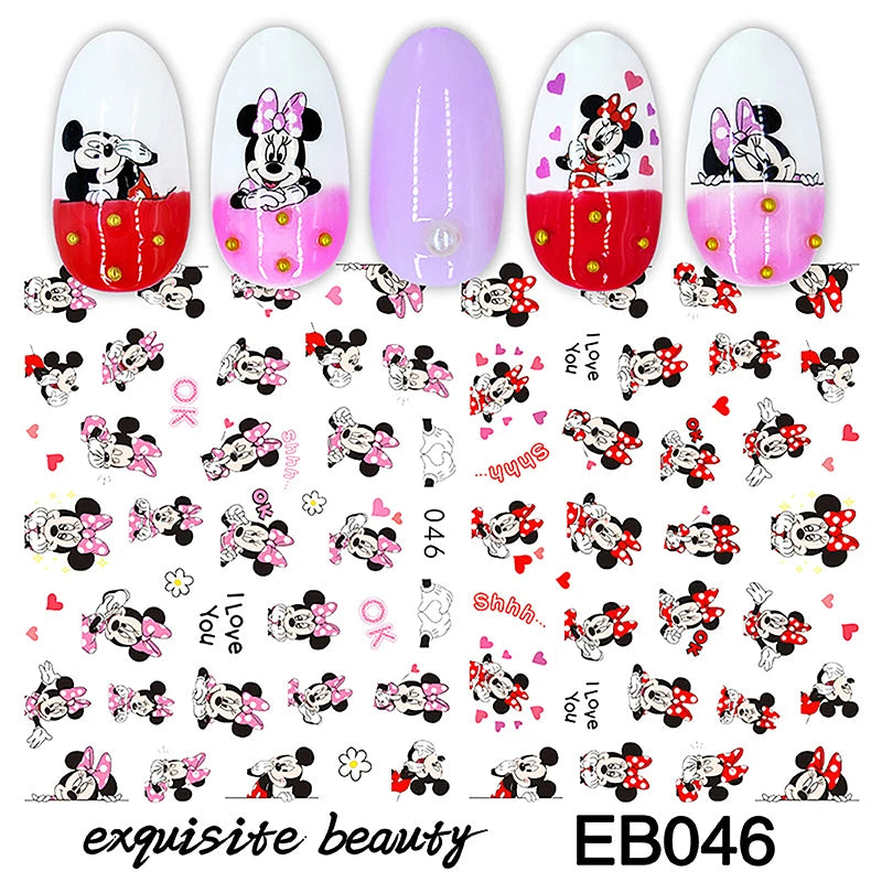 1Pcs 3D Disney Cartoon Mary Cat Nail Sticker Press On Nails Nail Supplies Mickey Mickey Stickers The Lion King Sliders For Nails