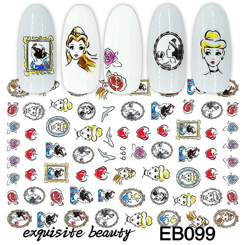 1Pcs 3D Disney Cartoon Mary Cat Nail Sticker Press On Nails Nail Supplies Mickey Mickey Stickers The Lion King Sliders For Nails
