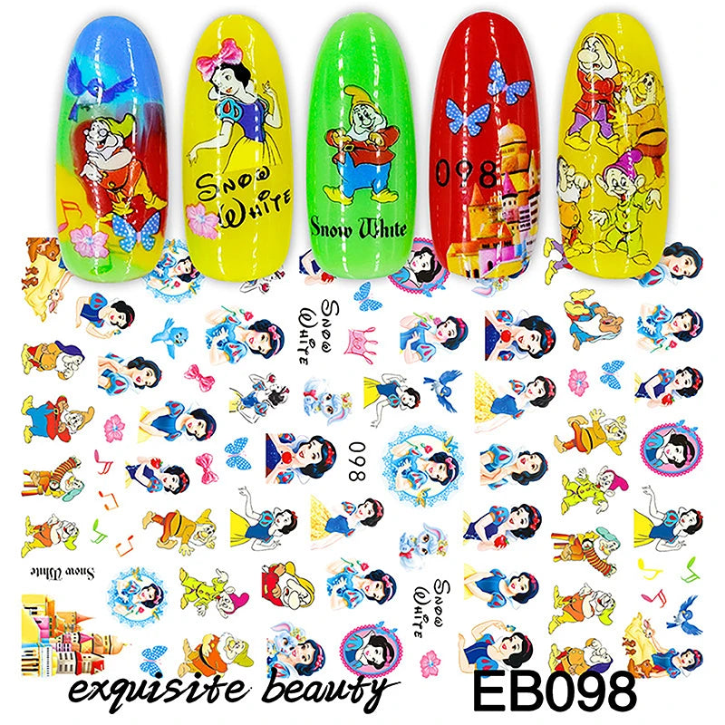 1Pcs 3D Disney Cartoon Mary Cat Nail Sticker Press On Nails Nail Supplies Mickey Mickey Stickers The Lion King Sliders For Nails