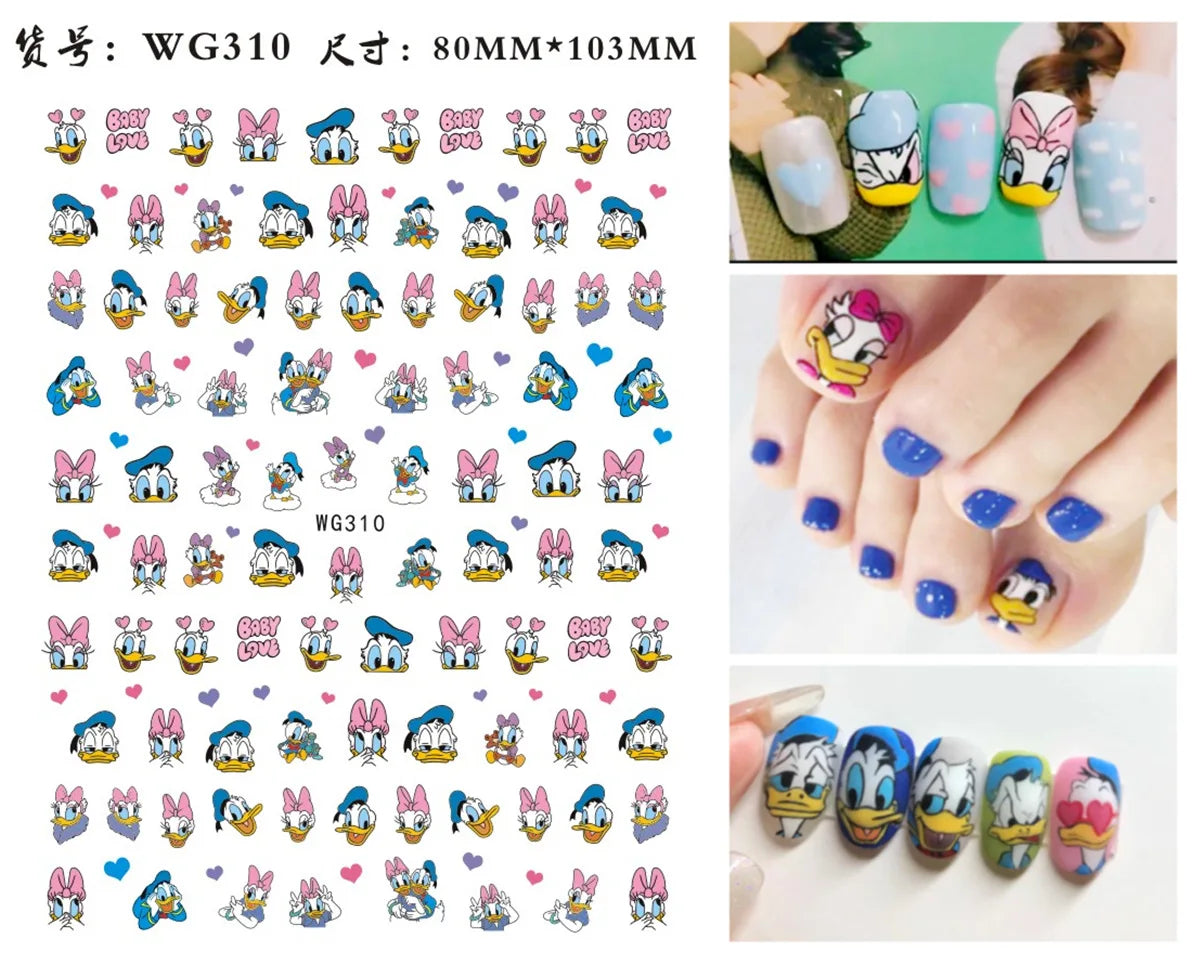 1Pcs 3D Disney Cartoon Mary Cat Nail Sticker Press On Nails Nail Supplies Mickey Mickey Stickers The Lion King Sliders For Nails
