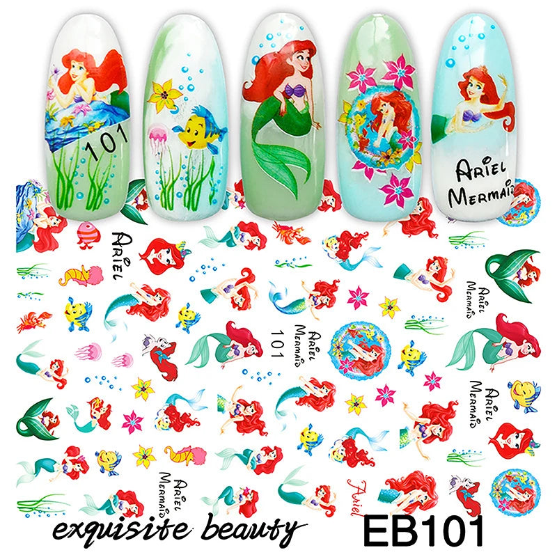 1Pcs 3D Disney Cartoon Mary Cat Nail Sticker Press On Nails Nail Supplies Mickey Mickey Stickers The Lion King Sliders For Nails