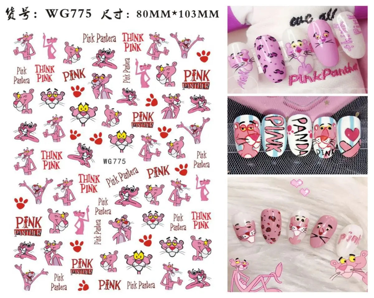 1Pcs 3D Disney Cartoon Mary Cat Nail Sticker Press On Nails Nail Supplies Mickey Mickey Stickers The Lion King Sliders For Nails