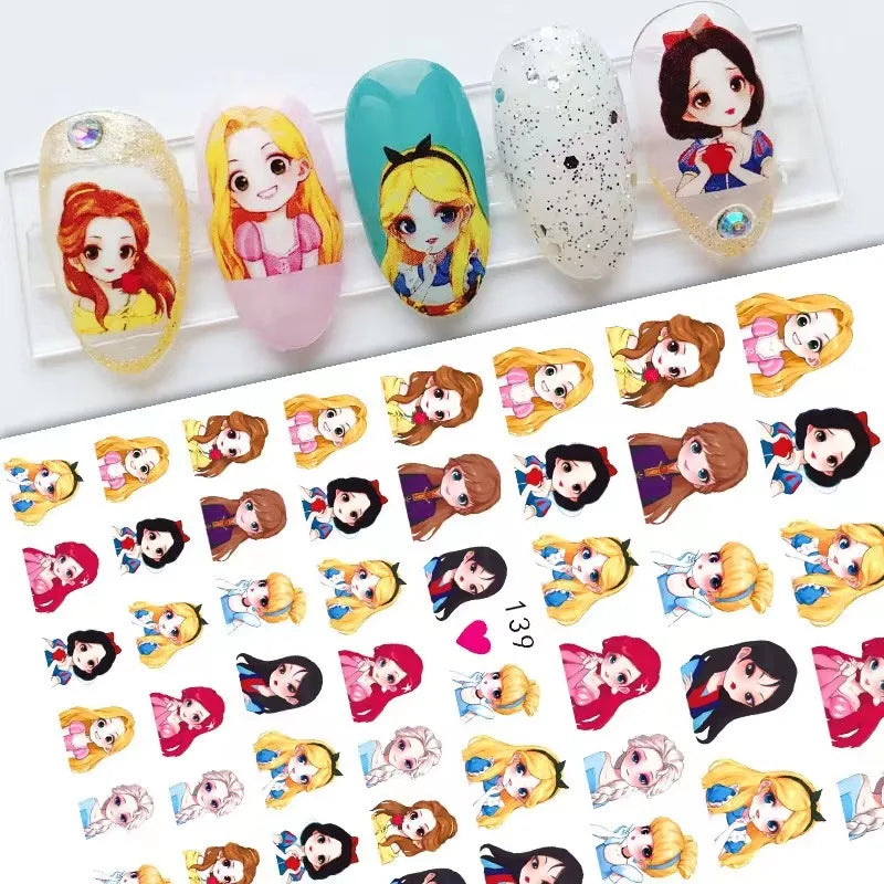 1Pcs 3D Disney Cartoon Mary Cat Nail Sticker Press On Nails Nail Supplies Mickey Mickey Stickers The Lion King Sliders For Nails