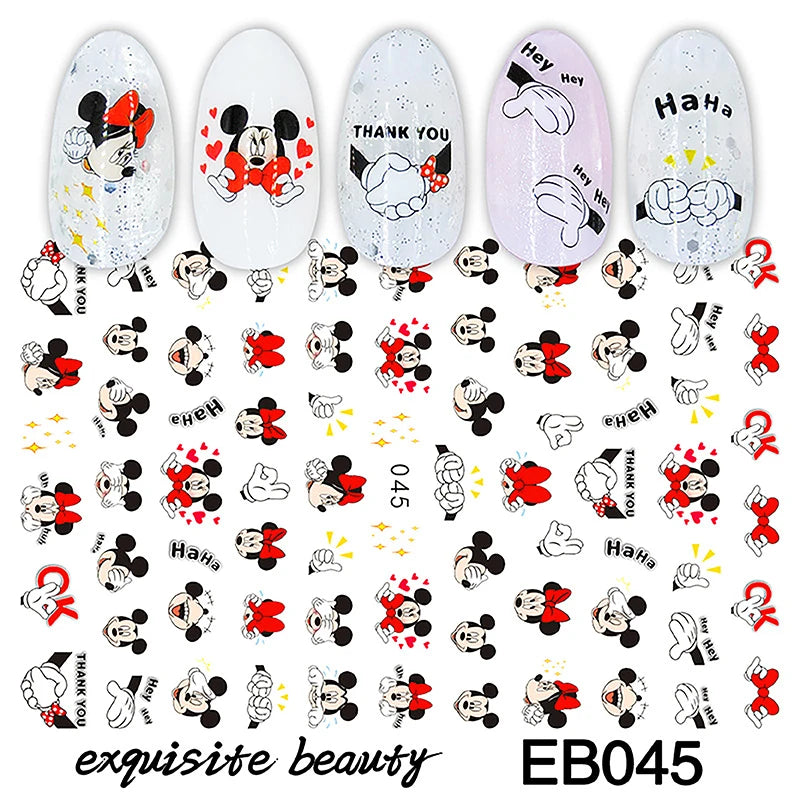 1Pcs 3D Disney Cartoon Mary Cat Nail Sticker Press On Nails Nail Supplies Mickey Mickey Stickers The Lion King Sliders For Nails