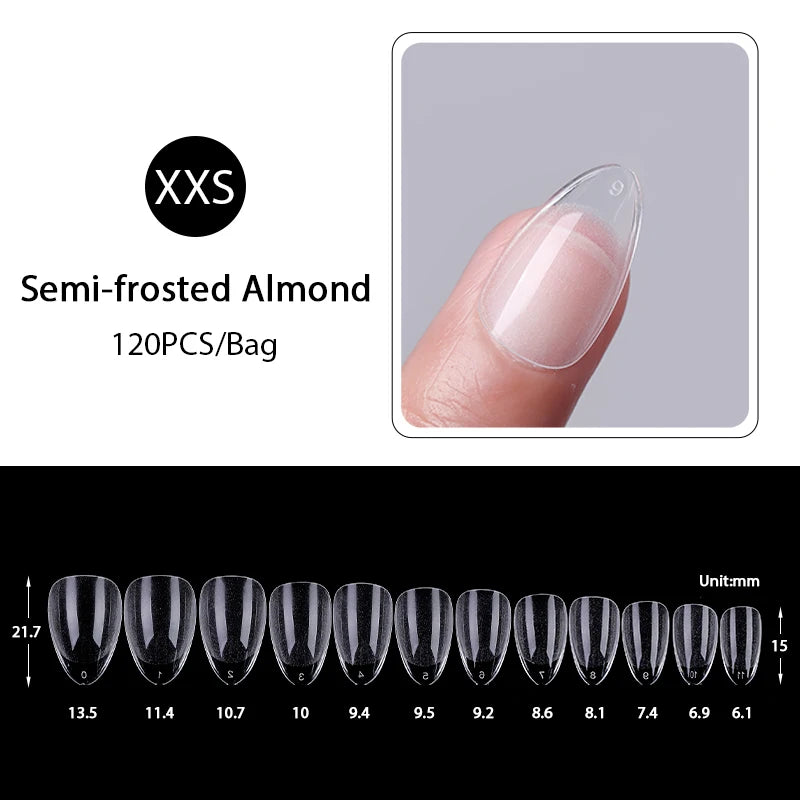 Press on Nails Coffin Soft Gel Tips Full Cover Fake Acrylic UV Gel Nails Extension System Oval Almond Sculpted False Nail Tips