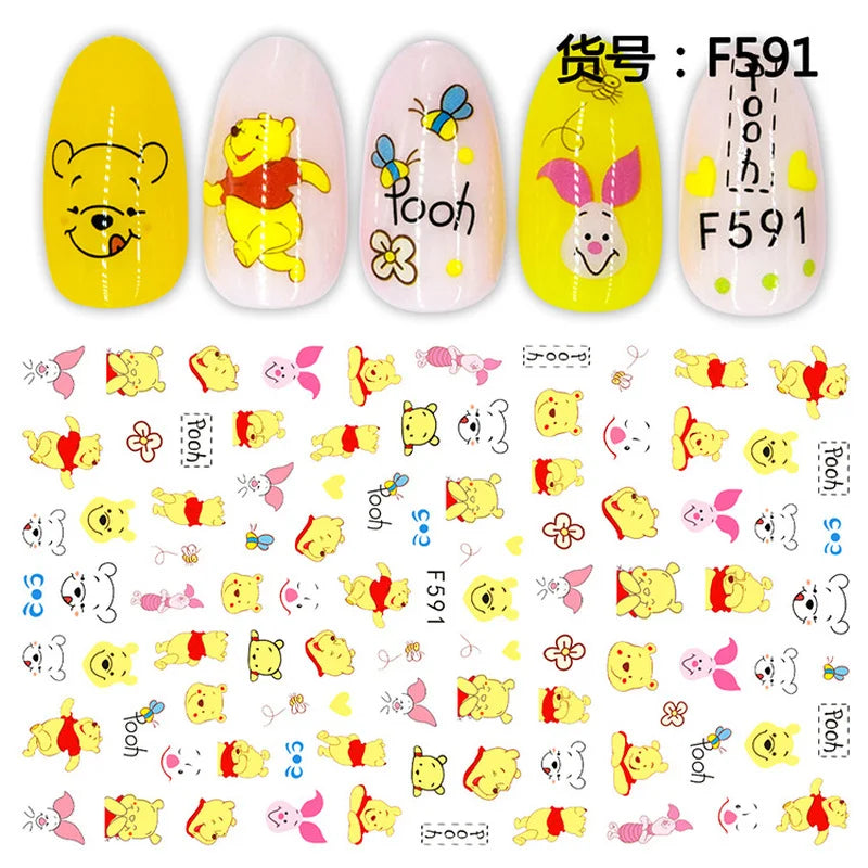 1Pcs 3D Disney Cartoon Mary Cat Nail Sticker Press On Nails Nail Supplies Mickey Mickey Stickers The Lion King Sliders For Nails
