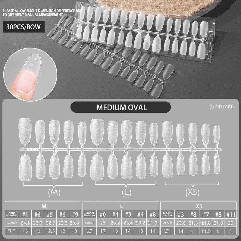 Press on Nails Coffin Soft Gel Tips Full Cover Fake Acrylic UV Gel Nails Extension System Oval Almond Sculpted False Nail Tips