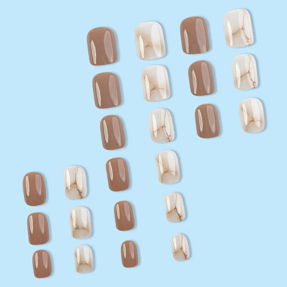 24 Pcs Ballerina Press On Nails Pink Gradient Fake Nails Glossy Artificial Finger Manicure Reusable False Nails For Women