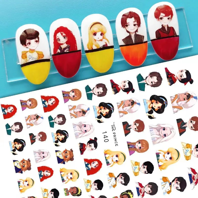 1Pcs 3D Disney Cartoon Mary Cat Nail Sticker Press On Nails Nail Supplies Mickey Mickey Stickers The Lion King Sliders For Nails