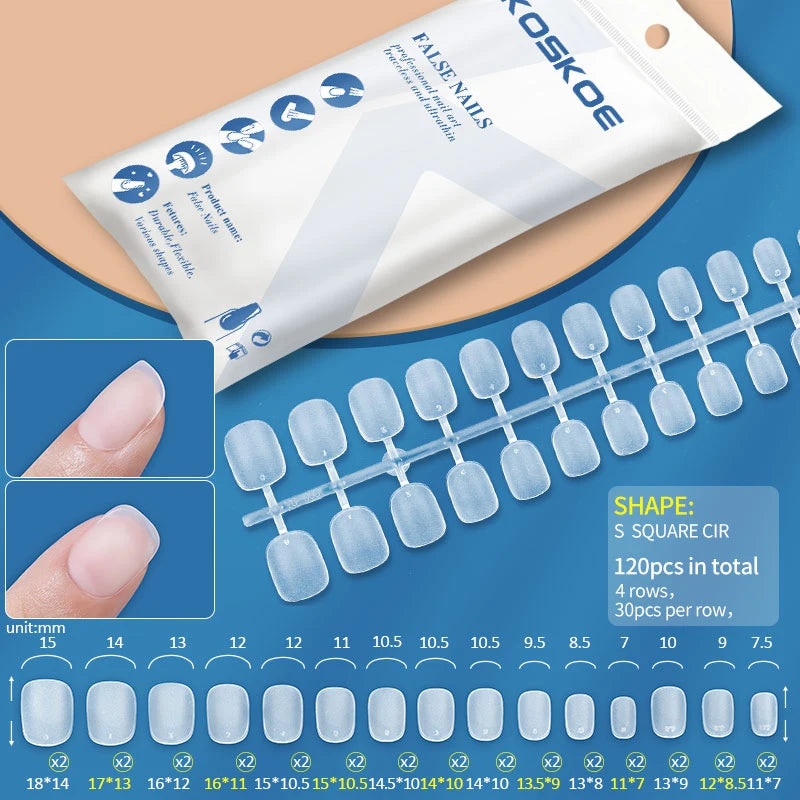 Press on Nails Coffin Soft Gel Tips Full Cover Fake Acrylic UV Gel Nails Extension System Oval Almond Sculpted False Nail Tips