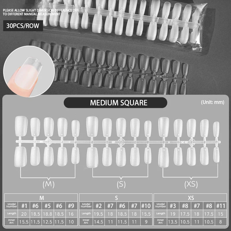 Press on Nails Coffin Soft Gel Tips Full Cover Fake Acrylic UV Gel Nails Extension System Oval Almond Sculpted False Nail Tips