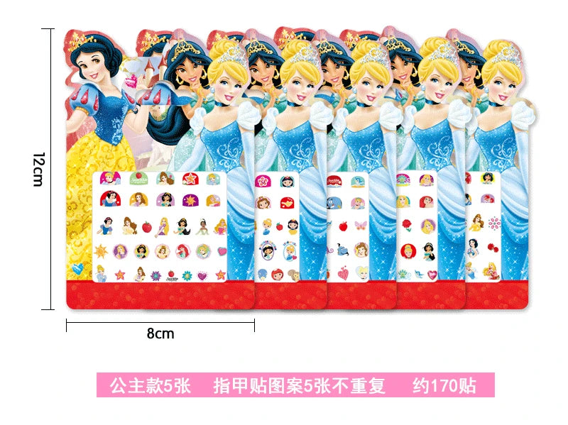 Disney Stickers Girls Nail Stickers Nail Art Decorations Anime Character Frozen 2 Press on Nails Accesories Mickey Mouse Sofia