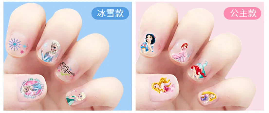 Disney Stickers Girls Nail Stickers Nail Art Decorations Anime Character Frozen 2 Press on Nails Accesories Mickey Mouse Sofia