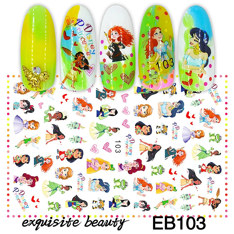 1Pcs 3D Disney Cartoon Mary Cat Nail Sticker Press On Nails Nail Supplies Mickey Mickey Stickers The Lion King Sliders For Nails