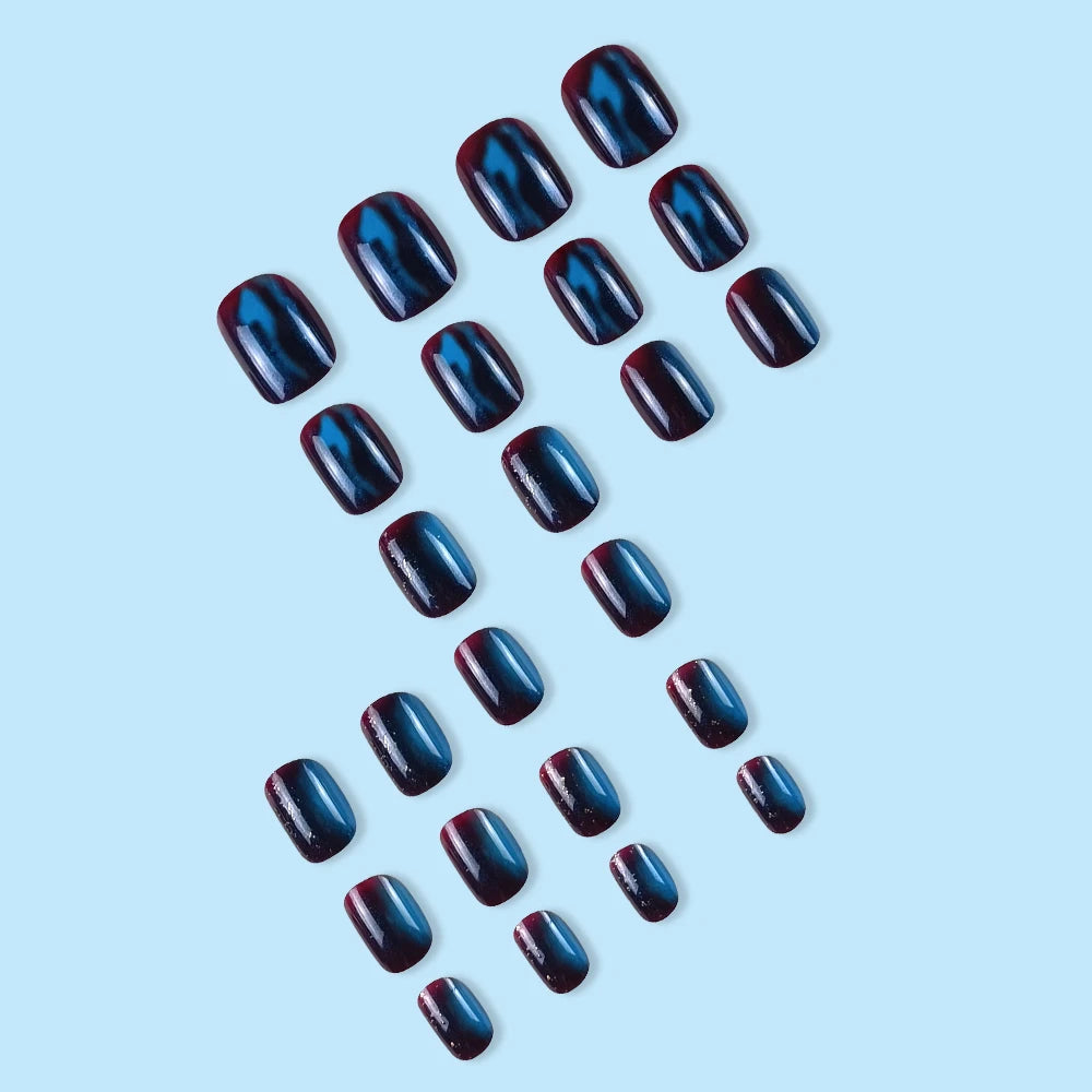 24 Pcs Ballerina Press On Nails Pink Gradient Fake Nails Glossy Artificial Finger Manicure Reusable False Nails For Women