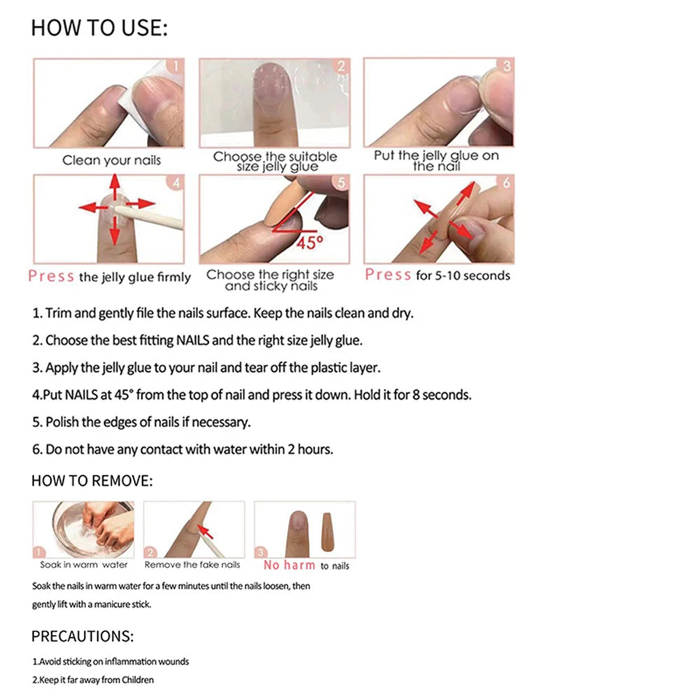 24 Pcs Ballerina Press On Nails Pink Gradient Fake Nails Glossy Artificial Finger Manicure Reusable False Nails For Women