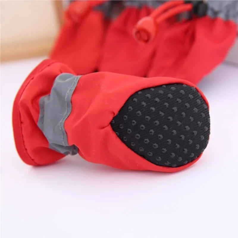 4pcs/set Waterproof Pet Dog Shoes Chihuahua Anti-slip Rain Boots Footwear For Small Cats Dogs Puppy Dog Pet Booties